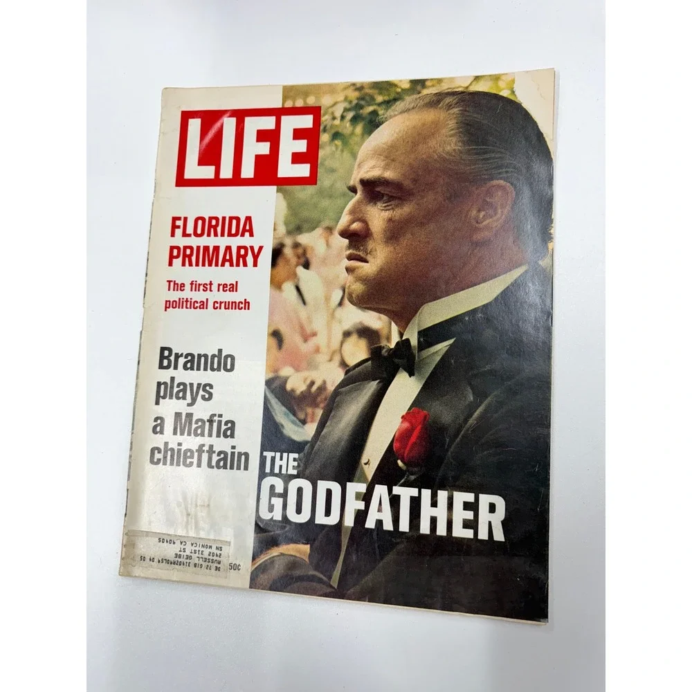 Vintage LIFE Magazine March 24, 1972 The Godfather Marlon Brando Collectible